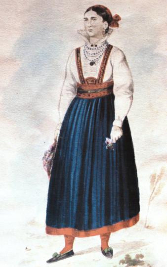 1.-Žena-s-otoka-Lastova,-Album-Nikole-Arsenovića,-1870-ih,-Etnografski-muzej-u-Beogradu