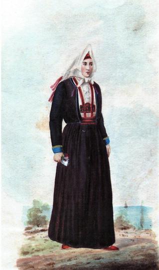20.-Žena-s-otoka-Mljeta,-Album-Nikole-Arsenovića,-1870-ih,-Etnografski-muzej-u-Beogradu