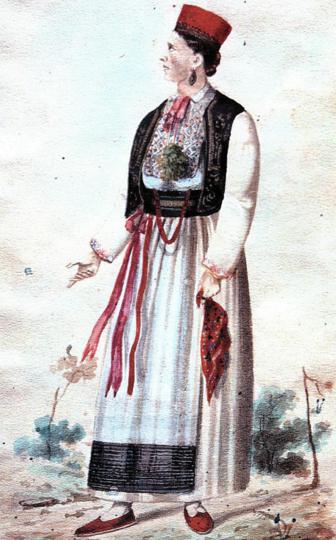 26.-Djevojka-iz-Konavala,-Album-Nikole-Arsenovića,-1870-ih,-Etnografski-muzej-u-Beogradu