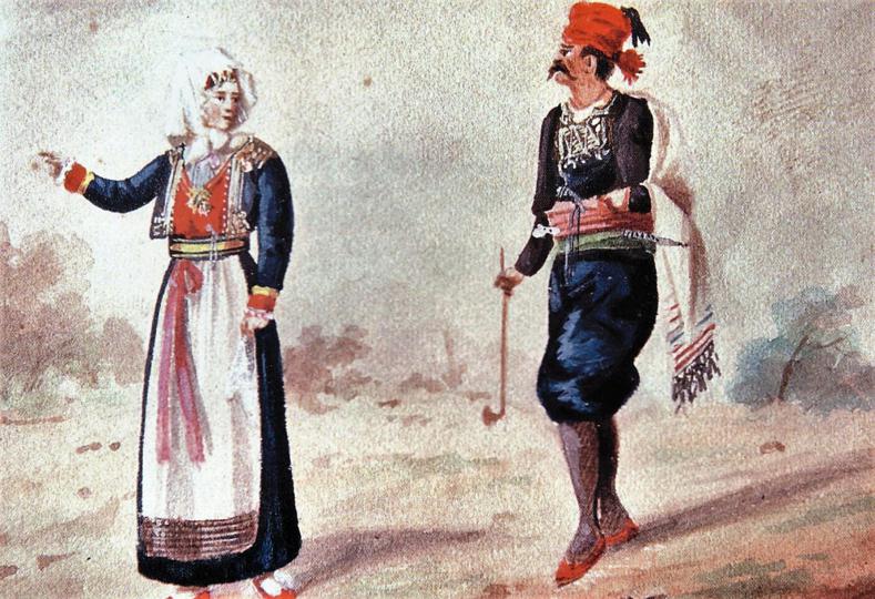 30.-Muž-i-žena,-Konavli,-Album-Nikole-Arsenovića,1870-ih,-Etnografski-muzej-u-Beogradu