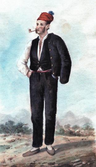 4.-Žitelj-iz-Blata-na-otoku-Korčuli,-Album-Nikole-Arsenovića,-1870-ih,-Etnografski-muzej-u-Beogradu