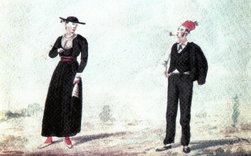 5.-Muškarac-i-žena--iz-Blata-s-otoka-Korčule,-Album-Nikole-Arsenovića,-1870-ih,-Etnografski-muzej-Beograd