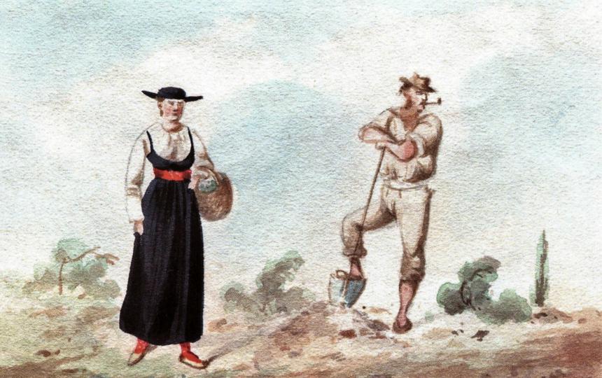 6.-Muškarac-i-žena---s-otoka-Korčule,-Album-Nikole-Arsenovića,-1870-ih,-Etnografski-muzej-Beograd