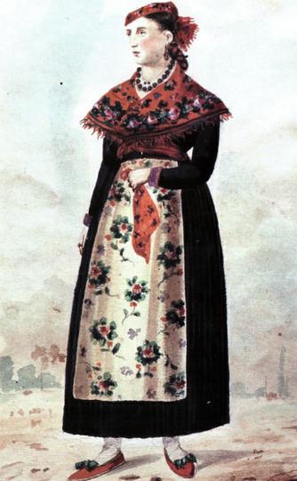 6.-Žena-iz-Dubrovačke-župe,-Album-Nikole-Arsenovića,-1870-ih,-Etnografski-muzej-u-Beogradu