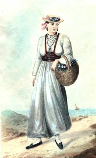 8.-Djevojka-iz-Lumbarde-s-otoka-Korčule,-Album-Nikole-Arsenovića,-1870-ih,-Etnografski-muzej-Beograd